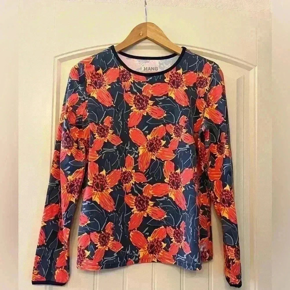 Hang Ten Womens Long Sleeve Rashguard with UPF 50+ Size Large - Picture 3 of 11